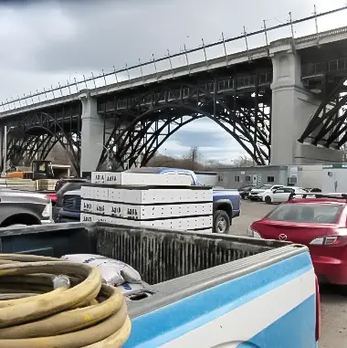 Lone Star Drilling during a bridge building project.