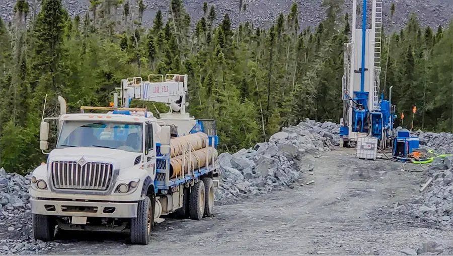 Lone Star on mine drilling site.