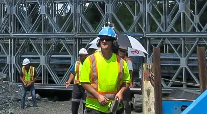 Lone Star staff onsite at bridge build