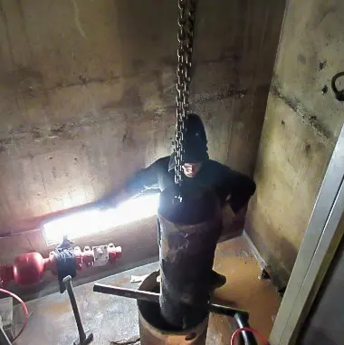 Lone star drilling in a elevator caisson