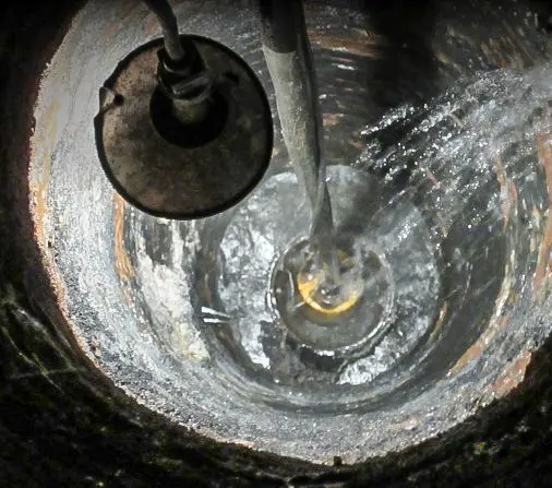 Inside water well drilling.
